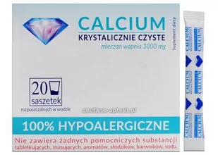 Unipharm Calcium Krystalicznie czyste 20 szt. - Witaminy i minerały - miniaturka - grafika 1