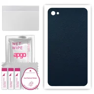 Folie ochronne do telefonów - Folia naklejka skórka strukturalna na TYŁ do Apple iPhone 4 - Skóra Granatowa - apgo SKINS - miniaturka - grafika 1