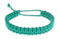 Bransoletki - Zielona Plecionka Regulowana Makrama - miniaturka - grafika 1