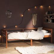 Łóżka - Rama łóżka, miodowy brąz, lite drewno sosnowe, VidaXL, 90x200 cm - miniaturka - grafika 1
