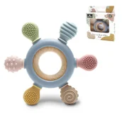 Gryzaki dla dzieci - LORELLI FLOWER - GRYZAK ZABAWKA GREY - miniaturka - grafika 1