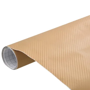 VidaXL Folia samochodowa, matowa, 3D, złota, 500x152 cm - Akcesoria motoryzacyjne - miniaturka - grafika 1