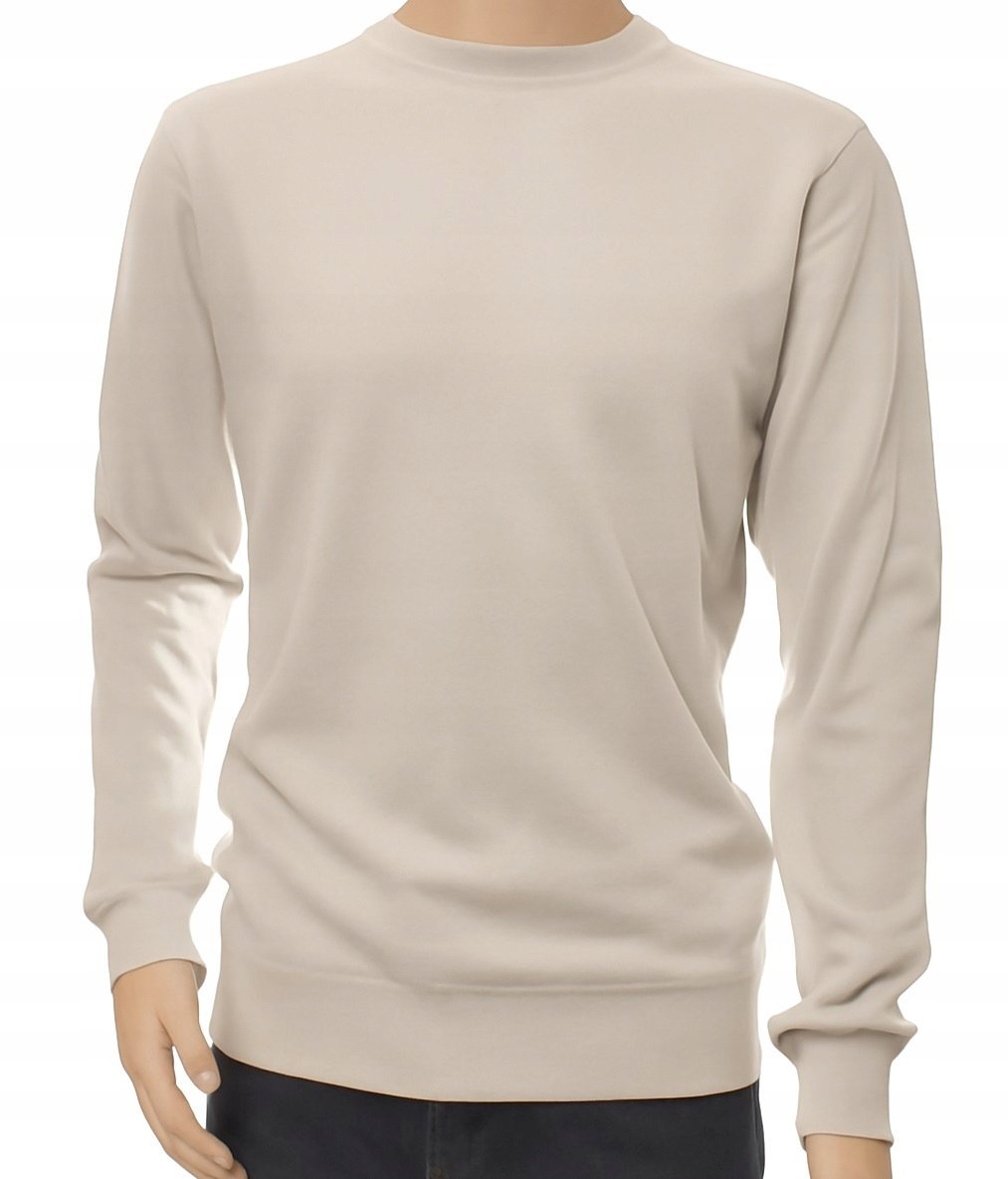 Sweter męski z kaszmiru i wełny merynosów merino kaszmirowy 5XL beżowy 116