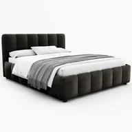 Łóżka - Łóżko tapicerowane 4578G 180x200 Welur Czarny - miniaturka - grafika 1