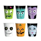 Dekoracje i nakrycia stołu na imprezę - KUBECZKI PAPIEROWE POTWORKI MIX 220ml 6szt - miniaturka - grafika 1