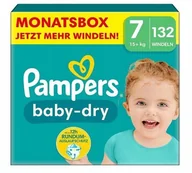 Pieluchy - Pampers Pieluszki Baby Dry Rozmiar 7 waga15+ 132sz - miniaturka - grafika 1