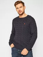 Swetry męskie - Ralph Lauren Polo Sweter 710775885001 Granatowy Regular Fit - miniaturka - grafika 1