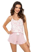 Piżamy damskie - Donna Piżama Rosalia Top Różowy XXL - miniaturka - grafika 1
