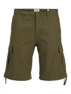 Spodenki męskie - Jack & Jones Bojówki w kolorze khaki - miniaturka - grafika 1