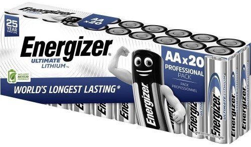 Energizer Ultimate Lithium L91 Mignon AA Bateria 20 sztuk