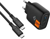 Ładowarki do telefonów - Spigen Ładowarka sieciowa ArcStation Pro GaN 1x USB-C PD PPS, 45W + kabel 1 m, czarna - miniaturka - grafika 1