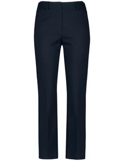 Spodnie damskie - GERRY WEBER Eleganckie elastyczne spodnie z rozcięciami na dole Niebieski 42/M - grafika 1