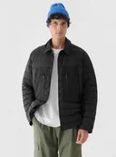 Kurtki męskie - Męska kurtka przejściowa z puchem naturalnym Outhorn OTHWAW24TDJAM636 - czarna - miniaturka - grafika 1