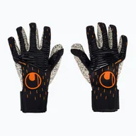 Piłka nożna - Rękawice bramkarskie uhlsport Speed Contact Supergrip+ Finger Surround czarno-białe 101126001 9 - miniaturka - grafika 1