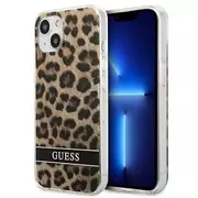 Etui i futerały do telefonów - Guess GUHCP13MHSLEOW iPhone 13 6,1" brązowy/brown hardcase Leopard - miniaturka - grafika 1