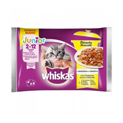 Mokra karma dla kotów - Whiskas Junior Potrawka 60x85g Smaki Drobiowe mokra karma dla kotów w galaretce z kurczakiem z kaczką z drobiem z indykiem) saszetka - miniaturka - grafika 1