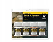 Kolejki i akcesoria - Vallejo Zestaw 4 pigmenty - 35 ml. Stone & Cement Vallejo 73192 - miniaturka - grafika 1
