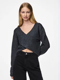 Pieces Sweter "Nanu" w kolorze czarnym - Swetry damskie - miniaturka - grafika 1