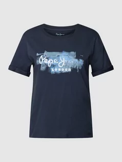 Koszulki i topy damskie - T-shirt z przeszytymi zakończeniami rękawów model ‘GOLDIE’ - grafika 1
