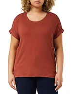 Koszulki i topy damskie - ONLY Onlmoster damski jednokolorowy T-shirt basic, okrągły dekolt, krótki rękaw, top, henna, M - miniaturka - grafika 1