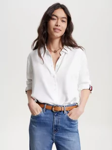 Koszulka damska Tommy Hilfiger WW0WW39388 34 Biała (8720644295434) - Koszule damskie - miniaturka - grafika 1