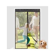 Moskitiery - Czarny - Magnetyczna Moskitiera na Drzwi i Okna 90x210 cm, Automatyczne Zamykanie, Przesuwne Drzwi Szklane - miniaturka - grafika 1