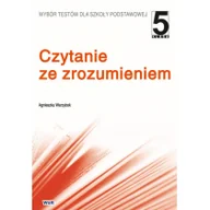 Materiały pomocnicze dla uczniów - WIR Agnieszka Warzybok Czytanie ze zrozumieniem kl 5. Wybór testów dla szkoły podstawowej. - miniaturka - grafika 1