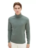 Swetry męskie - TOM TAILOR sweter męski, 19643 - Green Dust, XL - miniaturka - grafika 1