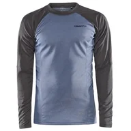 Koszulki sportowe męskie - Męska koszulka Craft Core Warm Baselayer Ls Rozmiar: L / Kolor: szary/niebieski - miniaturka - grafika 1