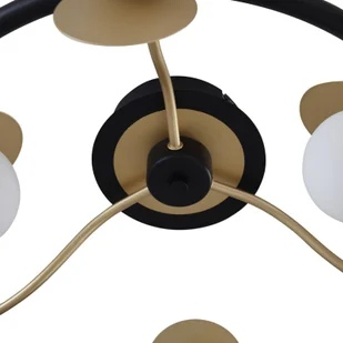 Lucande Lampa sufitowa LED Pallo, 9-punktowa, czarny/złoty, szkło - Lampy sufitowe - miniaturka - grafika 5
