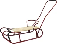 Sanki i ślizgacze - Sonia Sanki SONIA metalowe z oparciem i pchaczem - bordowe Uniwersalny - miniaturka - grafika 1