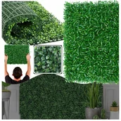 Sztuczne kwiaty - Sztuczny Bluszcz Żywopłot Na Balkon Ogrodzenie Zielona Ściana Mata Panel - miniaturka - grafika 1