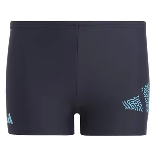 Kąpielówki męskie - Kąpielówki dla chłopców adidas 3 Bar Logo Swim IC4738 - grafika 1