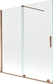 Parawany nawannowe - Mexen Velar parawan nawannowy 2-skrzydłowy przesuwny 150 x 150 cm, transparent, różowe złoto - 896-150-000-01-60 - miniaturka - grafika 1