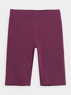Legginsy - 4F, Legginsy kolarki treningowe damskie, 4FSS23TFSHF139-60S, Burgund, rozmiar L - miniaturka - grafika 1