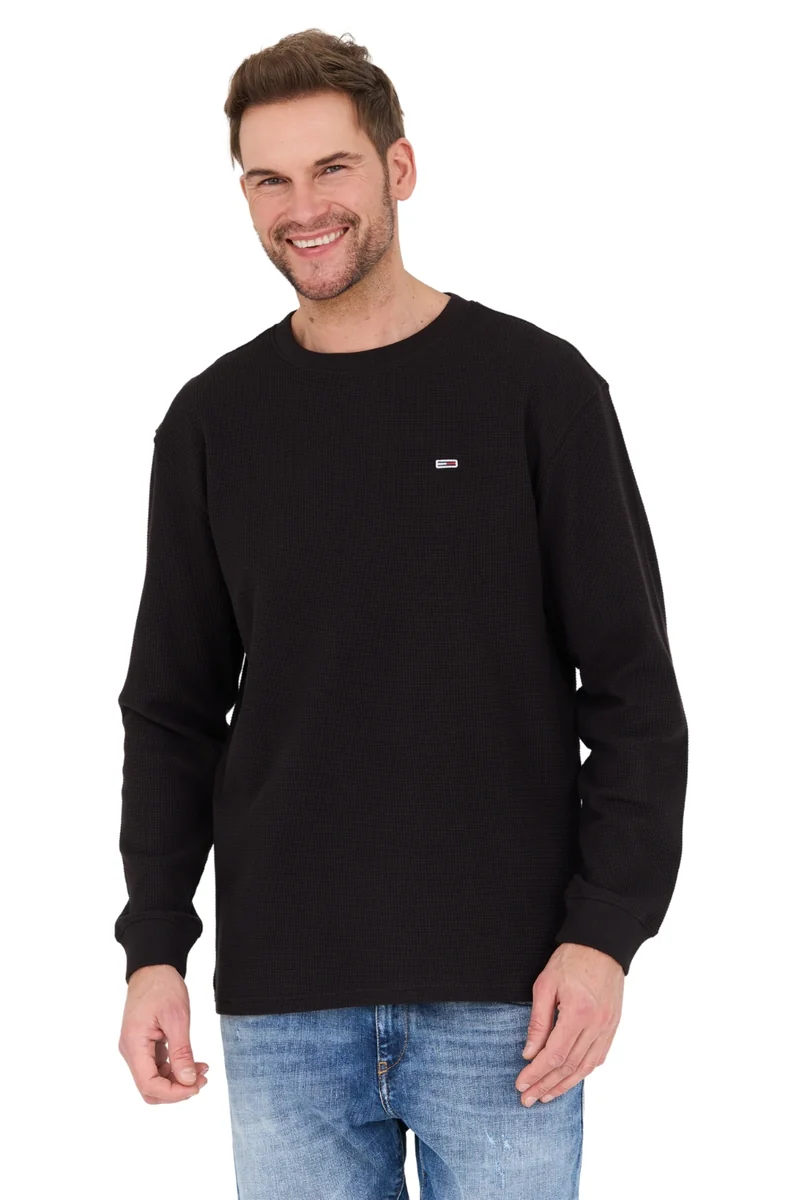 TOMMY JEANS Czarny męski sweter M