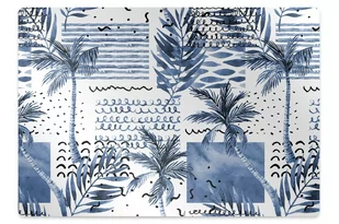 Podkładka pod krzesło obrotowe Niebieska palma 120x90 cm - Podnóżki, podpórki, podkładki - miniaturka - grafika 1