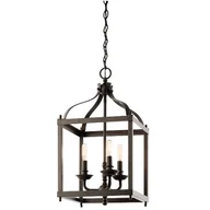 Lampy sufitowe - Elstead Lighting Mająca kolor brązu lampa wisząca Larkin 3-punktowa - miniaturka - grafika 1