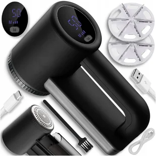 Golarka do ubrań 2 x DUŻA MOCNA GOLARKA DO UBRAŃ 2000mAh 3xOSTRZE 5 WAT + KABEL USB-C I PĘDZ - Golarki do ubrań - miniaturka - grafika 1