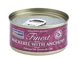 Fish4Cats FISH4CATS MAKRELA Z ANCHOIS 70g - Mokra karma dla kotów - miniaturka - grafika 1