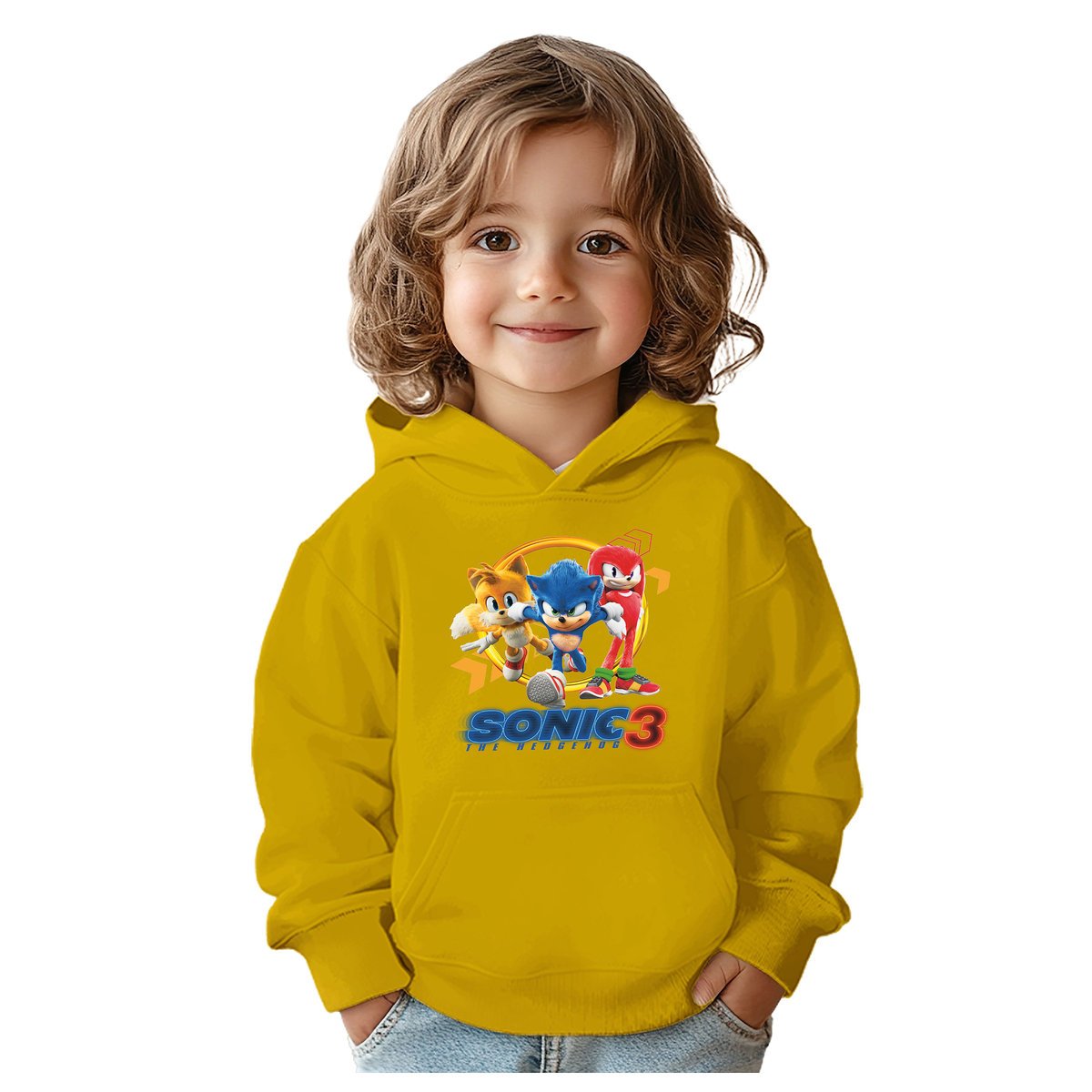 BLUZA DZIECIĘCA SONIC 3 122-128 Z KAPTUREM BAWEŁNIANA JAKOŚĆ