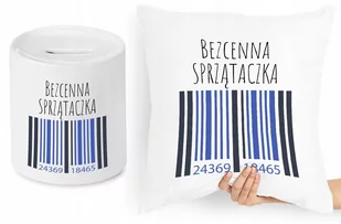 DLA SPRZĄTACZKI ZESTAW PODUSZKA + SKARBONKA z Nadrukiem ze Zdjęciem - Skarbonki - miniaturka - grafika 1
