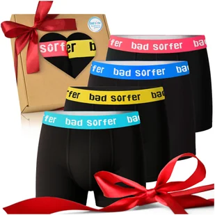 BAD SURFER OnlyWave! Bokserki Męskie 4 sztuki Prezent Dla Chłopaka XL - Majtki męskie - miniaturka - grafika 1