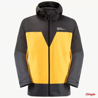 Kurtki i kamizelki sportowe męskie - Męska kurtka z polarem Jack Wolfskin DNA TUNDRA 3IN1 JKT burly yellow - grafika 1