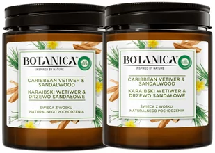Air Wick Botanica Świeca Zapachowa Karaibski Wetiwer & Drzewo Sandałowe - Zestaw 2 X 205 G - Świece - miniaturka - grafika 1
