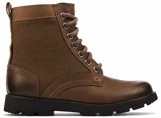 Buty dla dziewczynek - Clarks Skórzane botki "Heath Chard" w kolorze khaki - grafika 1