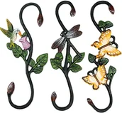 Zawiasy, okucia i inne akcesoria - Wytrzymałe żeliwne haki - Zestaw 3 sztuk, malowane - Wieszaki na rośliny do użytku wewnątrz i na zewnątrz - Haki w kształcie litery S - miniaturka - grafika 1