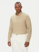 Koszule męskie - Tommy Hilfiger Koszula MW0MW34602 Beżowy Regular Fit - miniaturka - grafika 1