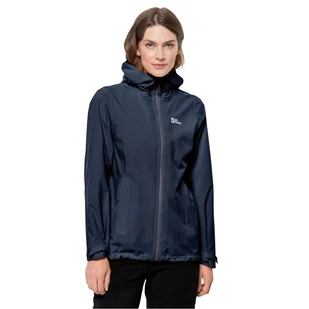 Damska kurtka przeciwdeszczowa Jack Wolfskin PACK & GO SHELL W night blue - XS - Kurtki damskie - miniaturka - grafika 1