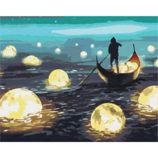 Malowanie po numerach BRUSHME 40x50 cm Księżycowy Spacer - Malowanie po numerach - miniaturka - grafika 1